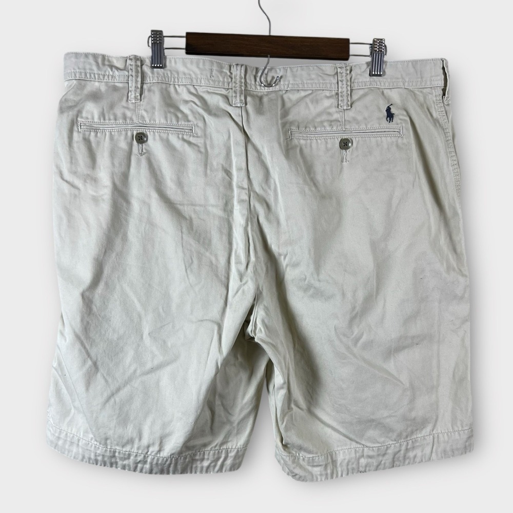 Polo Ralph Lauren Shorts Men 42 Chino Golf Khaki Tan Relaxed Fit Tennis Preppy - Picture 2 of 6